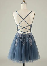 Bellona | Homecoming Dresses in Dusty Blue, Blush +3 Colors – Shop Now! - Dusty Blue - PromDressClub